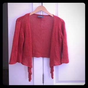 Hand-knit Cropped Sweater Shrug